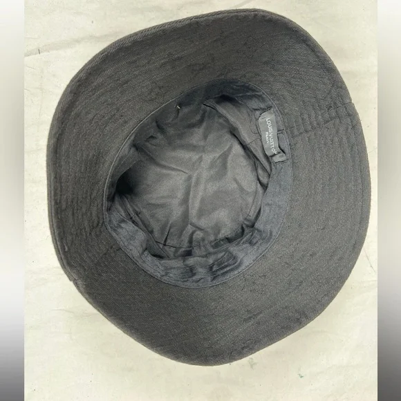 Black denim monogram bucket hat - Picture 2 of 2